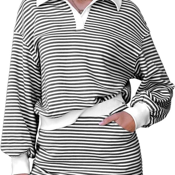 Comfy Fall Two-Piece Cotton Sets with Skort & Sweatshirt for Active Women - Picture 1 of 6